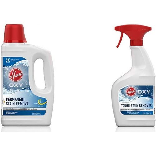  Hoover Oxy Deep Cleaning Carpet Shampoo and Oxy Spot Stain Remover Pretreat Spray, AH30950, AH30902