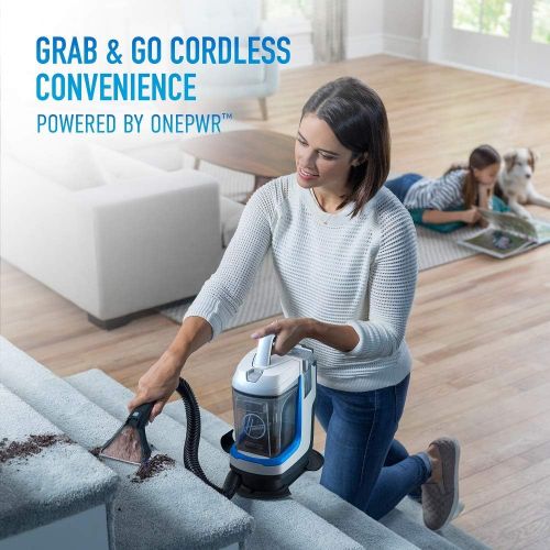  Hoover Onepwr Spotless Go Cordless Carpet and Upholstery Spot Cleaner, Portable, Lightweight, BH12010, White