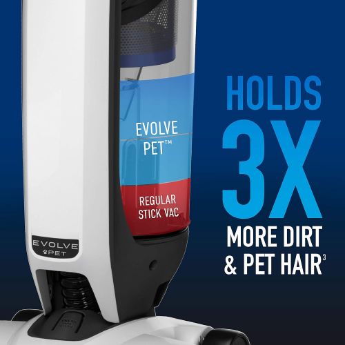  Hoover ONEPWR Evolve Pet Cordless Small Upright Vacuum Cleaner with Extra Battery, Lightweight Stick Vac, BH53420PCE, White
