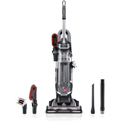  Hoover MAXLife Elite Swivel XL Pet Vacuum Cleaner with HEPA Media Filtration, Bagless Multi-Surface Upright for Carpets and Hard Floors, UH75250, Grey