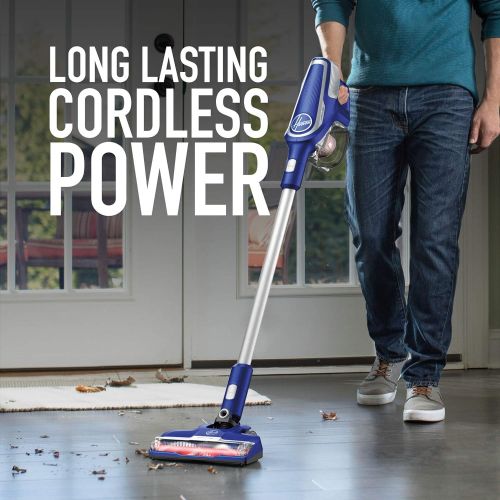  Hoover Impulse Cordless Stick Vacuum Cleaner with Swivel Steering, BH53020, Blue