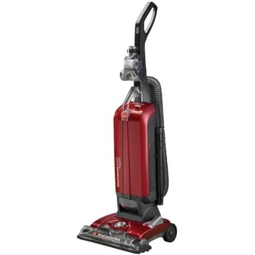  Hoover WindTunnel Max Bagged Upright Vacuum Cleaner, with HEPA Media Filtration, 30ft. Power Cord, UH30600, Red