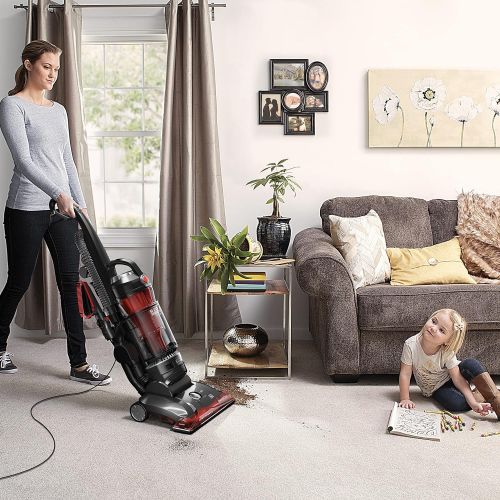  Hoover WindTunnel 3 High Performance Pet Bagless Corded Upright Vacuum Cleaner, UH72630, Red