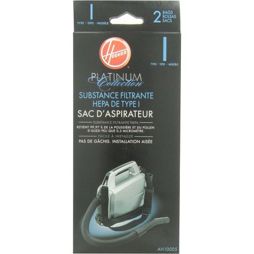  Hoover Platinum Collection Canister Vacuum Cleaner Type I HEPA Bag (2-Pack), 2 Count, AH10005