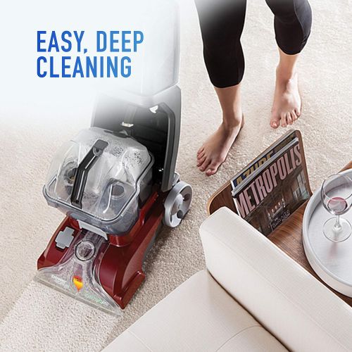 Hoover Power Scrub Deluxe Carpet Cleaner Machine with Renewal Carpet Cleaning Solution (64oz), FH50150, AH30924