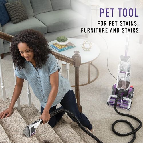  Hoover SmartWash Automatic Carpet Cleaner Spot Chaser Stain Remover Wand, Shampooer Machine for Pets, with Storage Mat, FH53050