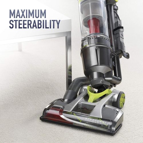  Hoover Windtunnel Air Steerable Bagless Upright Vacuum Cleaner, Lightweight, Corded, UH72400, Grey , Gray