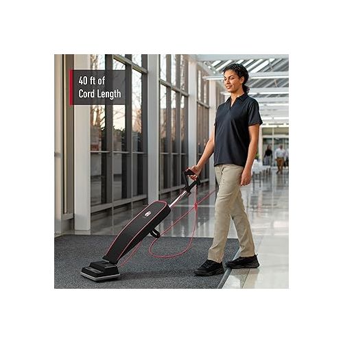  Hoover Commercial Superior Lite Bagged Upright Vacuum, Black