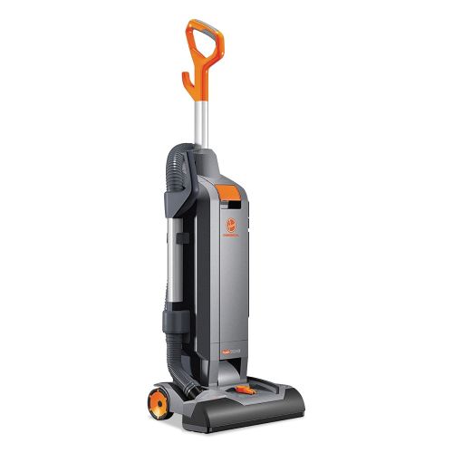  Hoover Commercial HushTone Upright Vacuum Cleaner, 15 inches with Intellibelt, For Carpet and Hard Floors, CH54115, Gray
