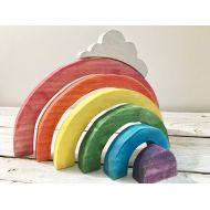 HopeLearningToys Waldorf rainbow stacker with cloud