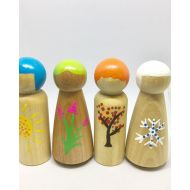 HopeLearningToys Waldorf perpetual calendar handpainted seasonpeg dolls