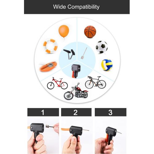  Mini Bike Pump Hopopro Portable Bicycle Tire Pump Mini Bike Floor Pump Hand Foot Activated Bike Pump with Presta Schrader Valves Gas Needle for Road Bike Mountain Bike Balls Balloo