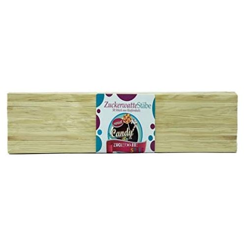  [아마존베스트]Hopser Food Fun 50 Cotton Candy Sticks for Candy Floss Machine, 30 cm, Made of Natural Pine Wood, Shatterproof and Sturdy, Candy Floss Sticks for Candy Floss Sugar (50)