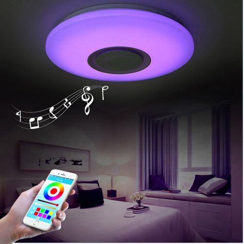  [아마존 핫딜]  [아마존핫딜]Horevo HOREVO RGB LED Deckenleuchte Farbwechsel mit Fernbedienung mit Bluetooth Lautsprecher Dimmbar 24W Ø40CM 6500K 1800LM LED Smart Musik Deckenlampe Kinderzimmer, Deckenbeleuchtungt Wa