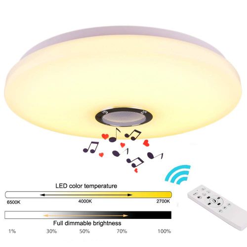  [아마존 핫딜]  [아마존핫딜]Horevo 36W Bluetooth Deckenleuchte Sternenhimmel Deckenlampe mit Fernbedienung und Bluetooth Lautsprecher Dimmbarer und Farbwechselnder Lampe fuer Kinderzimmer, Schlafzimmer, Wohnzimmer (C