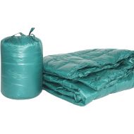 Horizon PUFF 50 x 70 High Loft Down Indoor/Outdoor Water Resistant Throw with Extra Strong Nylon Cover, Peacock