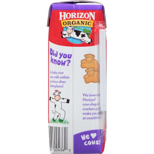  Horizon Organic, Lowfat Organic Milk Box with DHA Omega-3, Vanilla, 6 Count (Pack of 3),...