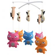 Hornet Park Crib Mobile, Nursery Mobile, [Fish and Cats] Baby Mobile