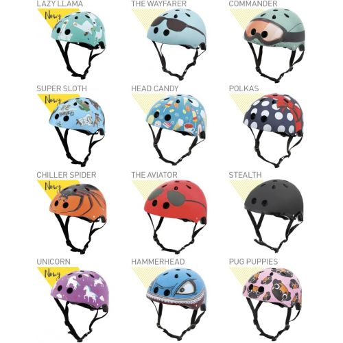  Hornit Mini Lids Kids Helmet Bicycle, Scooter, Skateboard Hard Shell Helmet with Rear Light, Fully Adjustable for Years of Use