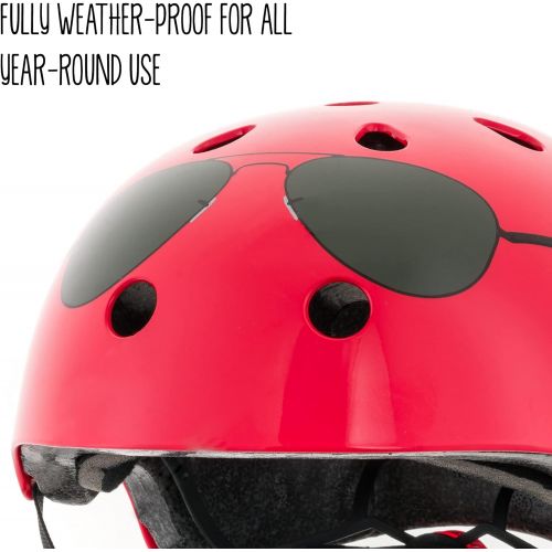  Hornit Mini Lids Kids Helmet Bicycle, Scooter, Skateboard Hard Shell Helmet with Rear Light, Fully Adjustable for Years of Use