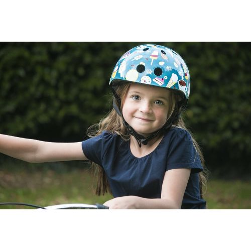  Hornit Mini Lids Kids Helmet. Fully-Adjustable Multi-Sport Hard Shell Helmet with Rear Safety Light, Medum, Major Tom