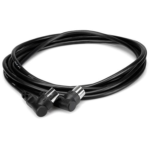  Hosa Technology Standard Right-Angle MIDI to Right-Angle MIDI Cable (10', Black)