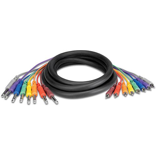  Hosa Technology CPR802 Eight Channel Male RCA to Male 1/4