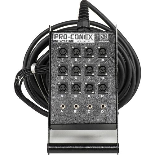  Hosa Technology SH12X425 SH Series Stage Box Snake with 12 3-Pin XLR Send and 4 TRS Return Channels- 25.0' (7.6 m)