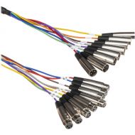 Hosa Technology XLR807 8-Channel Male 3-Pin XLR to Female 3-Pin XLR Snake Cable - 23.1' (7 m)