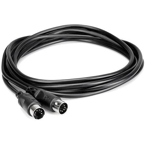  Hosa Technology Standard MIDI 5-Pin DIN to MIDI 5-Pin DIN Cable - 20' (Black)