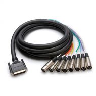 Hosa Technology DTM807 Male DB-25 to 8-Channel Male 3-Pin XLR Snake Cable- 23' (7 m)