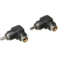 Hosa Technology Right-Angle RCA Adapter - RCA Male to RCA Female (2 Pieces)