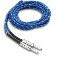 Hosa Technology 3GT Series Cloth Guitar Cable (Blue/Green/White) - 18'