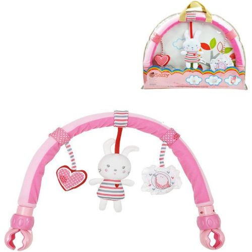  Hosim Musical Baby Pram Crib Atch Stroller/Crib Travel Activity Bar - Infant carriage Rainbow Arch Plush Rabbit Toys Rattle BB Device Detachable