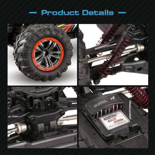  [아마존 핫딜]  [아마존핫딜]Hosim RC Offroad Auto 1:10, 4WD Ferngesteuerter LKW, Elektronischer Monster Truck, RTR Gelandewagen fuer Kinder & Erwachsen (Blau) Modellnummer: 9125