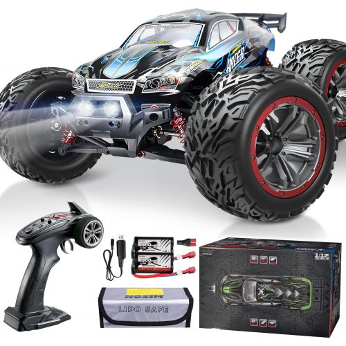  Hosim 1:12 46+ KMH High Speed RC Monster Trucks, 4WD Large Size RC Cars for Adults Boys - Radio Controlled RC Off Road Electronic Hobby Grade Remote Control Cars 2 Batteries for 40