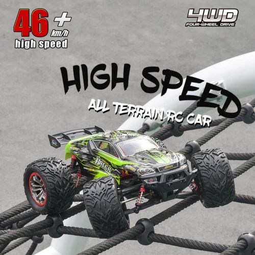  Hosim 9156 46+ KMH High Speed RC Monster Trucks 1:12 Scale Large Size RC Cars for Adults Boys Kids- Radio Controlled RC Off Road Electronic Hobby Grade Remote Control Cars(Green)