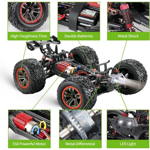  Hosim 9156 46+ KMH High Speed RC Monster Trucks 1:12 Scale Large Size RC Cars for Adults Boys Kids- Radio Controlled RC Off Road Electronic Hobby Grade Remote Control Cars(Green)
