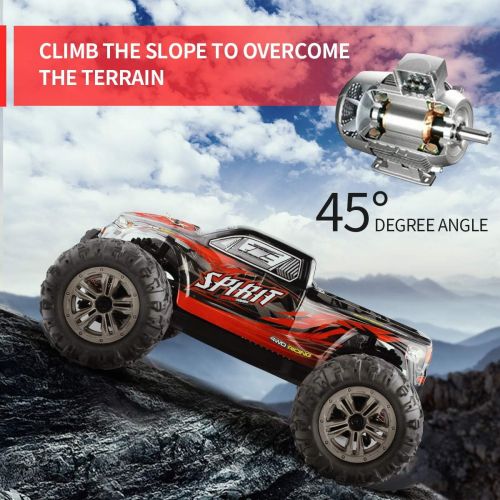  Hosim 1:16 Scale 36+KPH All Terrain RC Car,4WD Waterproof High Speed Electric Toy Off Road RC Monster Truck Vehicle Crawler with 2 Rechargeable Batteries for Boys Kids and Adults(R
