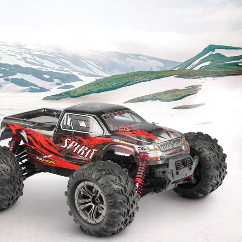  Hosim 1:16 Scale 36+KPH All Terrain RC Car,4WD Waterproof High Speed Electric Toy Off Road RC Monster Truck Vehicle Crawler with 2 Rechargeable Batteries for Boys Kids and Adults(R