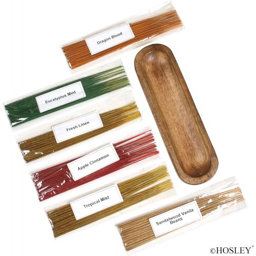  인센스스틱 Hosley 120 Assorted Highly Fragranced Incense Sticks and 12 Inch Long Wood Trough Double Incense Stick Holder. Ideal Gift for Home Warming Spa Reiki Garden 06