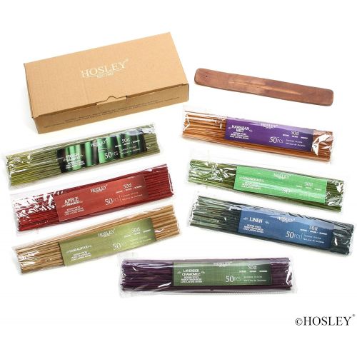  인센스스틱 Hosley Assorted 350 Pack Incense Sticks Highly Fragrances Include Apple Cinnamon Tropical Hawaiian Mist Sandalwood Linen Fresh Bamboo Lemongrass and Lavender Chamomile. Great for A