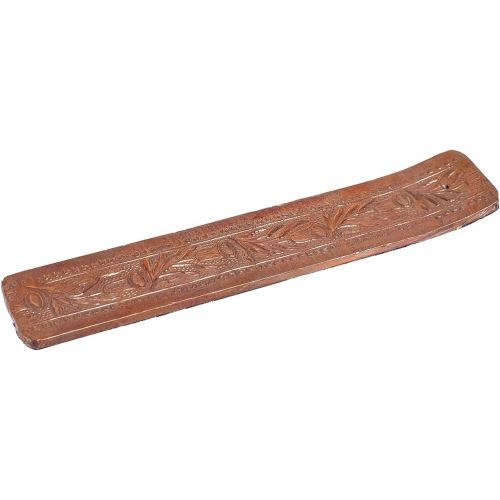  인센스스틱 Hosley Wood Incense Stick Holder- 10.50 Long. Clad with Decorative Metal Patterned Foil. Ideal Gift for Wedding, Aromatherapy, Zen, Spa, Vastu, Reiki Chakra Settings O8