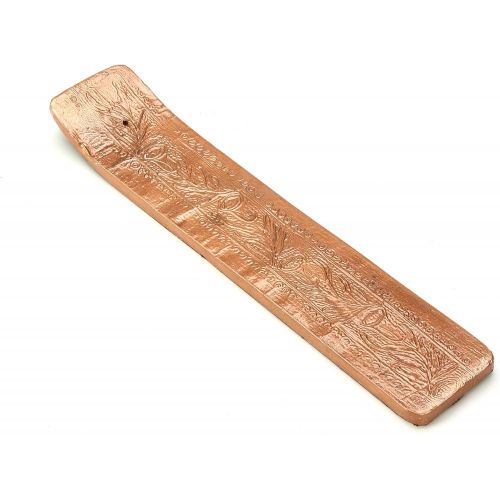  인센스스틱 Hosley Wood Incense Stick Holder- 10.50 Long. Clad with Decorative Metal Patterned Foil. Ideal Gift for Wedding, Aromatherapy, Zen, Spa, Vastu, Reiki Chakra Settings O8