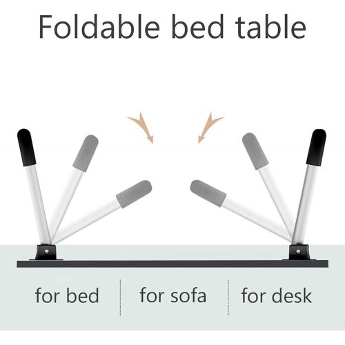  [아마존베스트]Hossejoy Foldable Laptop Table, Portable Standing Bed Desk, Breakfast Serving Bed Tray, Notebook Computer Stand Reading Holder for Couch Floor