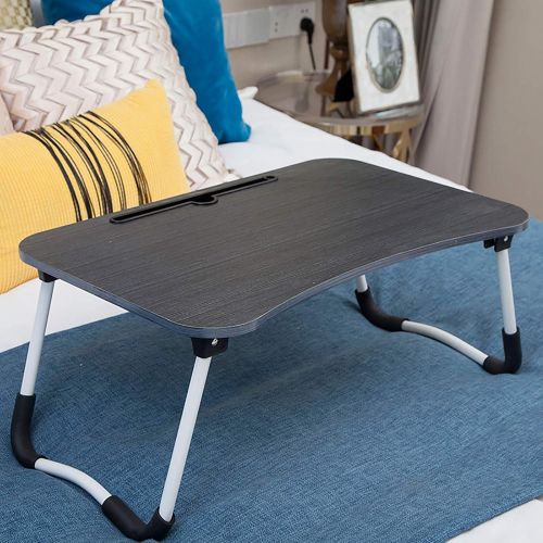  [아마존베스트]Hossejoy Foldable Laptop Table, Portable Standing Bed Desk, Breakfast Serving Bed Tray, Notebook Computer Stand Reading Holder for Couch Floor