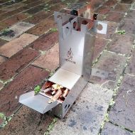 Hot Ash Stove Hot Ash Wood Burning Stainless Steel Rocket Stove (Now Weighs 2 Pounds!)