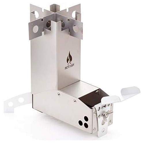  Hot Ash Stove Hot Ash Mini Wood Burning Titanium and Aluminum, 1 Pound Rocket Stove