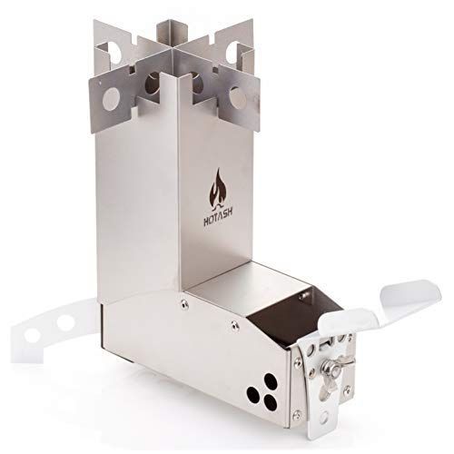  Hot Ash Stove Hot Ash Mini Wood Burning Titanium and Aluminum, 1 Pound Rocket Stove