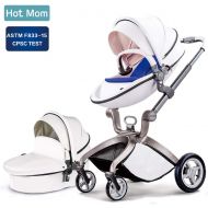 Baby Stroller 2018, Hot Mom Baby Carriage with Bassinet Combo,White